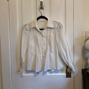 Vintage Victorian white cotton blouse